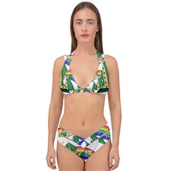  St  Patrick  Dabbing Double Strap Halter Bikini Set