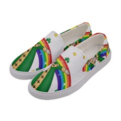  St  Patrick  Dabbing Women s Canvas Slip Ons by Valentinaart