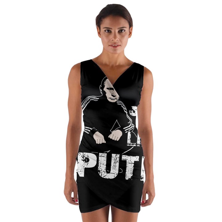 Squat like Putin Wrap Front Bodycon Dress