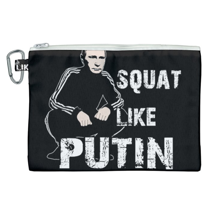 Squat like Putin Canvas Cosmetic Bag (XL)