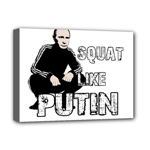 Squat Like Putin Deluxe Canvas 16  X 12   by Valentinaart