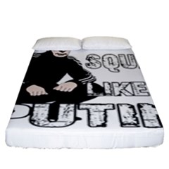 Squat Like Putin Fitted Sheet (king Size) by Valentinaart