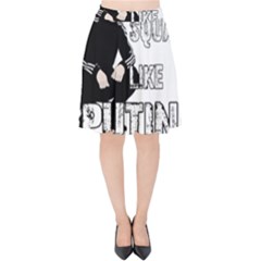 Squat Like Putin Velvet High Waist Skirt by Valentinaart