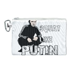 Squat Like Putin Canvas Cosmetic Bag (large) by Valentinaart