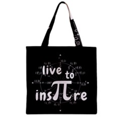 Pi Day Zipper Grocery Tote Bag by Valentinaart