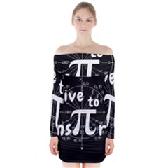 Pi Day Long Sleeve Off Shoulder Dress by Valentinaart