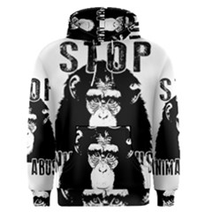 Stop Animal Abuse - Chimpanzee  Men s Pullover Hoodie by Valentinaart