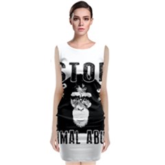 Stop Animal Abuse - Chimpanzee  Classic Sleeveless Midi Dress by Valentinaart