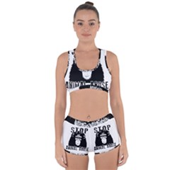 Stop Animal Abuse - Chimpanzee  Racerback Boyleg Bikini Set by Valentinaart