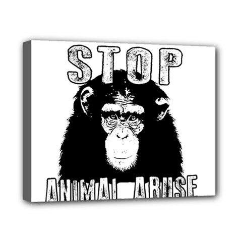 Stop Animal Abuse - Chimpanzee  Canvas 10  X 8  by Valentinaart