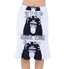 Stop Animal Abuse - Chimpanzee  Mermaid Skirt by Valentinaart