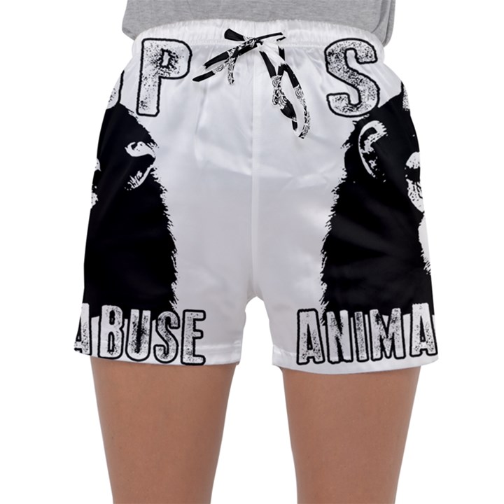 Stop Animal Abuse - Chimpanzee  Sleepwear Shorts