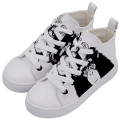 Stop Animal Abuse - Chimpanzee  Kid s Mid-top Canvas Sneakers by Valentinaart