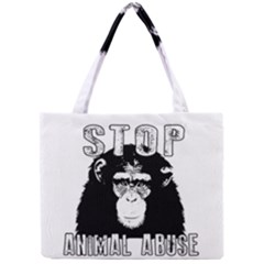 Stop Animal Abuse - Chimpanzee  Mini Tote Bag by Valentinaart