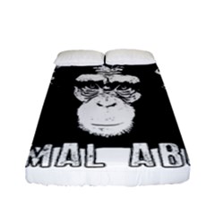 Stop Animal Abuse - Chimpanzee  Fitted Sheet (full/ Double Size) by Valentinaart