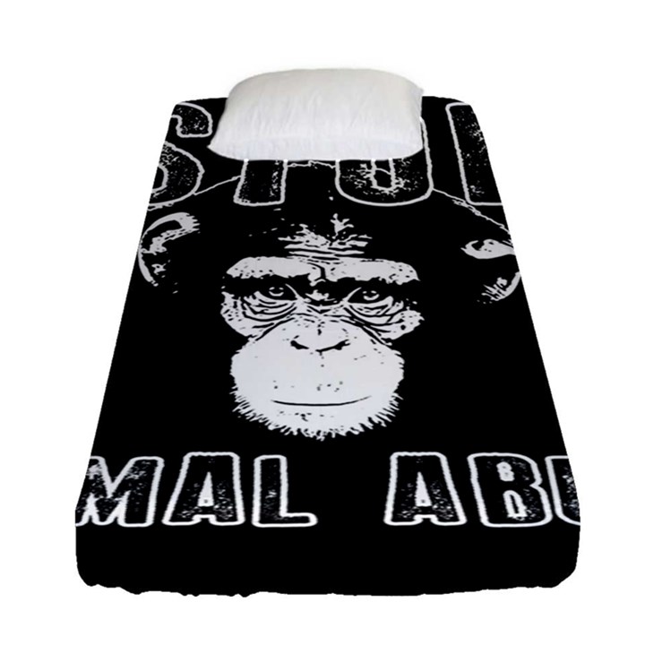 Stop Animal Abuse - Chimpanzee  Fitted Sheet (Single Size)