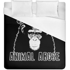 Stop Animal Abuse - Chimpanzee  Duvet Cover (king Size) by Valentinaart