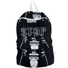 Stop Animal Abuse - Chimpanzee  Foldable Lightweight Backpack by Valentinaart