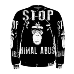 Stop Animal Abuse - Chimpanzee  Men s Sweatshirt by Valentinaart