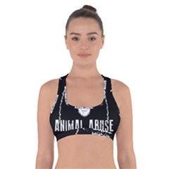 Stop Animal Abuse - Chimpanzee  Cross Back Sports Bra by Valentinaart