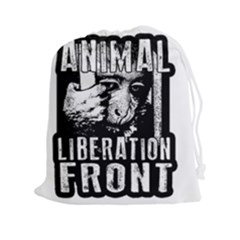 Animal Liberation Front - Chimpanzee  Drawstring Pouches (xxl) by Valentinaart