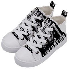 Animal Liberation Front - Chimpanzee  Kid s Mid-top Canvas Sneakers by Valentinaart