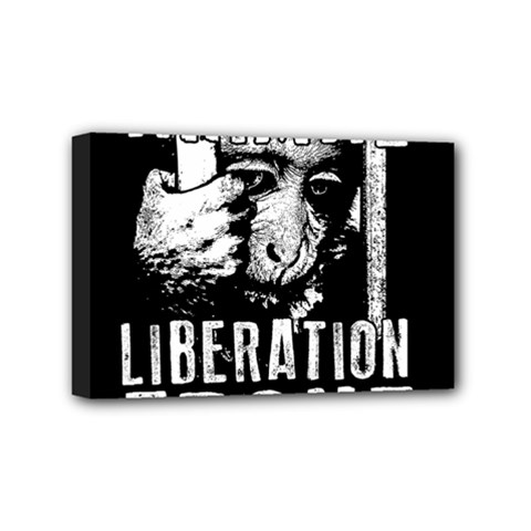 Animal Liberation Front - Chimpanzee  Mini Canvas 6  X 4  by Valentinaart