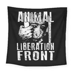 Animal Liberation Front - Chimpanzee  Square Tapestry (large) by Valentinaart