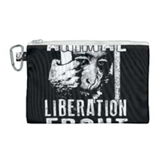 Animal Liberation Front - Chimpanzee  Canvas Cosmetic Bag (large)