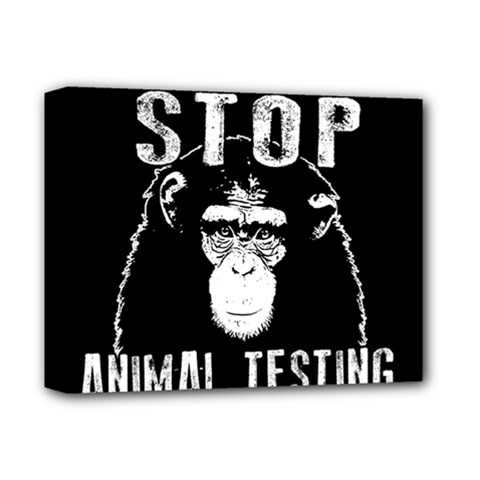 Stop Animal Testing - Chimpanzee  Deluxe Canvas 14  X 11  by Valentinaart