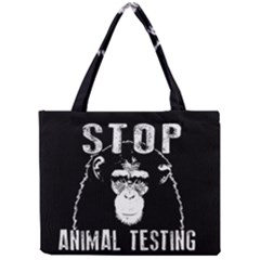 Stop Animal Testing - Chimpanzee  Mini Tote Bag by Valentinaart