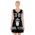 Stop Animal Testing - Chimpanzee  V-Neck Sleeveless Skater Dress View2