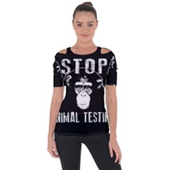 Stop Animal Testing - Chimpanzee  Short Sleeve Top by Valentinaart