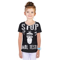 Stop Animal Testing - Chimpanzee  Kids  One Piece Tee