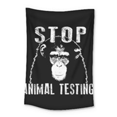 Stop Animal Testing - Chimpanzee  Small Tapestry by Valentinaart