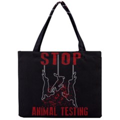 Stop Animal Testing - Rabbits  Mini Tote Bag by Valentinaart