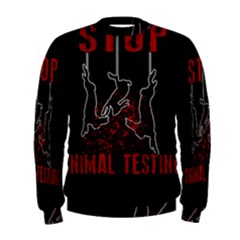 Stop Animal Testing - Rabbits  Men s Sweatshirt by Valentinaart