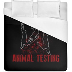 Stop Animal Testing - Rabbits  Duvet Cover (king Size) by Valentinaart