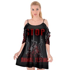 Stop Animal Testing - Rabbits  Cutout Spaghetti Strap Chiffon Dress by Valentinaart