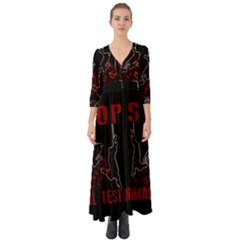 Stop Animal Testing - Rabbits  Button Up Boho Maxi Dress by Valentinaart