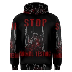 Stop Animal Testing - Rabbits  Men s Overhead Hoodie