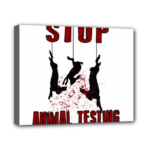 Stop Animal Testing - Rabbits  Canvas 10  X 8  by Valentinaart