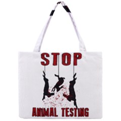 Stop Animal Testing - Rabbits  Mini Tote Bag by Valentinaart