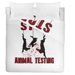 Stop Animal Testing - Rabbits  Duvet Cover Double Side (queen Size) by Valentinaart