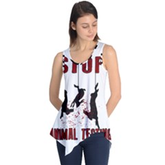 Stop Animal Testing - Rabbits  Sleeveless Tunic by Valentinaart