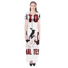 Stop Animal Testing - Rabbits  Short Sleeve Maxi Dress by Valentinaart