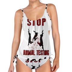 Stop Animal Testing - Rabbits  Tankini Set by Valentinaart