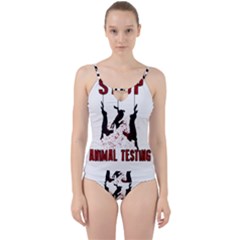 Stop Animal Testing - Rabbits  Cut Out Top Tankini Set by Valentinaart