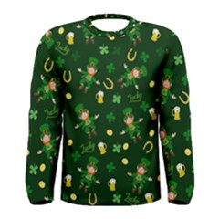 St Patricks Day Pattern Men s Long Sleeve Tee by Valentinaart