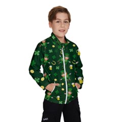 St Patricks Day Pattern Wind Breaker (kids) by Valentinaart